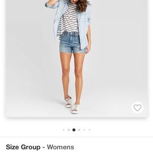 Universal Thread high rise midi denim jean short